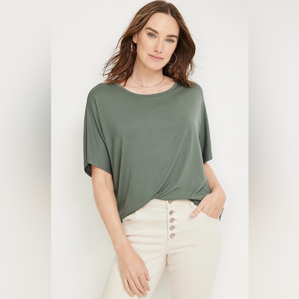 Maurice’s 24/7 Delano Boat Neck Dolman Tee